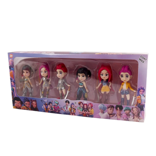 Mini K-Pop Style Dolls Set – Fashion Figures (6 pcs)