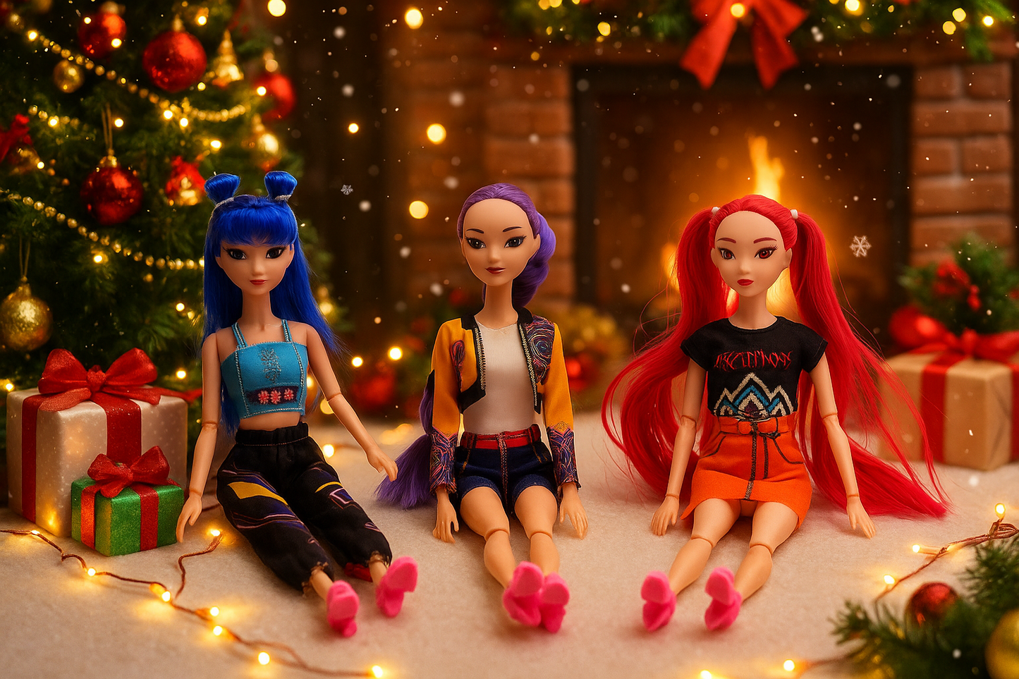 K-Pop Inspired Fashion Dolls – 3 Dolls Set